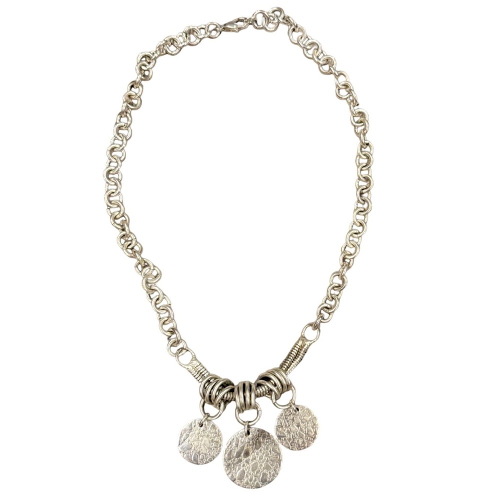 Triple Disc‎ Coin Pendant Necklace